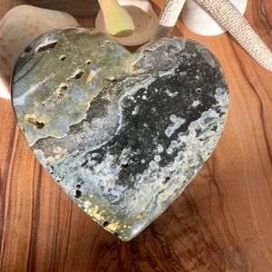 Ocean Jasper Heart with druzy ✨💚✨